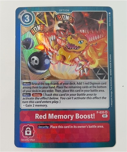 2020 Digimon Card Game Promo #P-035 Red Memory Boost! — front