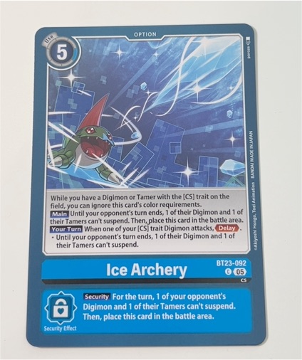 Digimon TCG 2020 BT23-092 Ice Archery — front