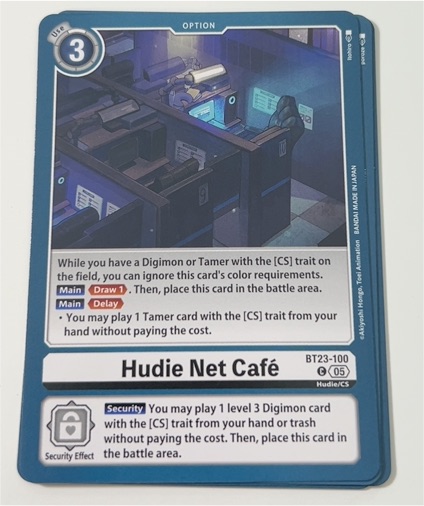 Digimon Card Game BT23-100 Hudie Net Café — front