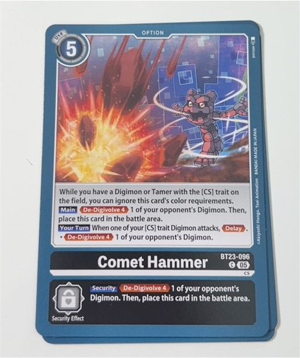 Digimon Card Game BT23-096 Comet Hammer — front