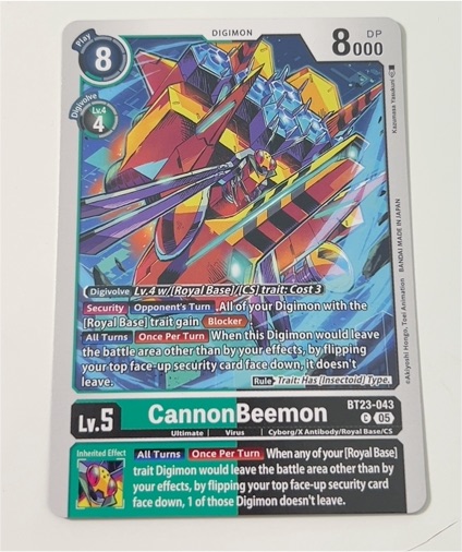 Digimon Card Game BT23-043 CannonBeemon — front
