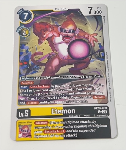 Digimon TCG 2020 BT23-030 Etemon — front