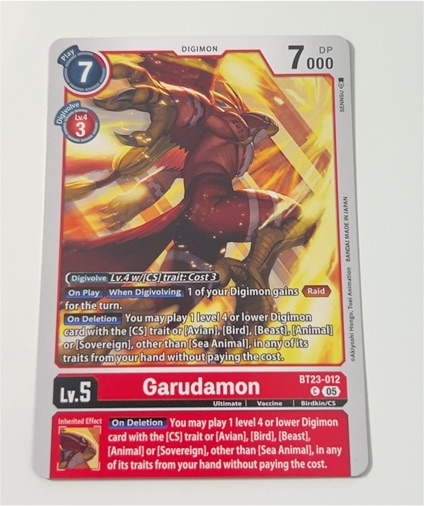 Digimon BT23-012 Garudamon — front
