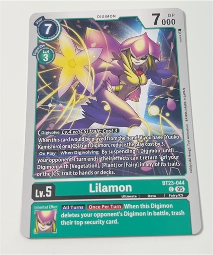 Digimon Card Game BT23-044 Lilamon — front