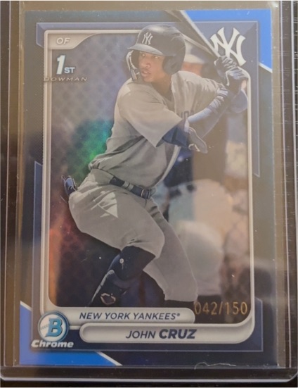 2024 Bowman Chrome #BCP-77 John Cruz — front
