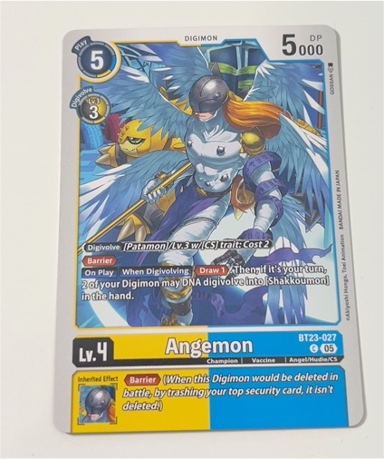 2023 Digimon Card Game BT23-027 Angemon — front