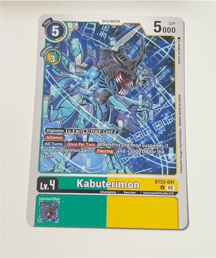 2023 Digimon Card Game BT23-041 Kabuterimon — front