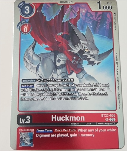 2023 Digimon Card Game BT23-006 Huckmon — front