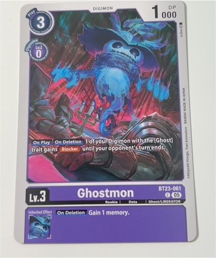 2023 Digimon TCG BT23-061 Ghostmon — front