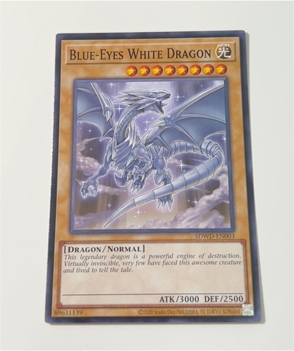 2002 Yu-Gi-Oh! SDWD-EN003 Blue-Eyes White Dragon — front