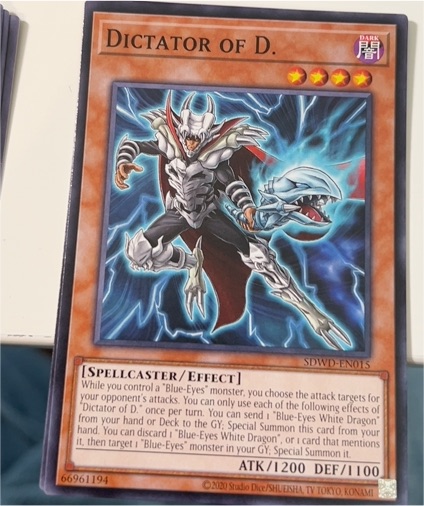2020 Yu-Gi-Oh! SDWD-EN015 Dictator of D. — front