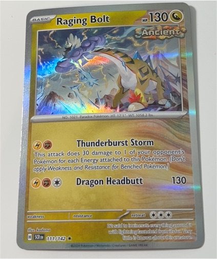 2023 Pokémon Scarlet & Violet Stellar Crown #111 Raging Bolt — front
