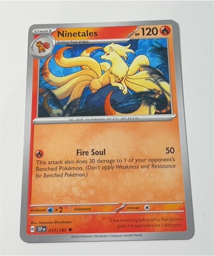 2024 Pokémon SV08: Surging Sparks #017 Ninetales — front