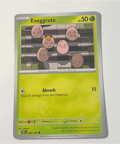 2024 Pokémon SV08: Surging Sparks #002 Exeggcute — front