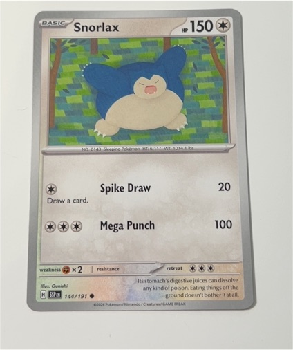 2024 Pokemon Surging Sparks #144 Snorlax — front