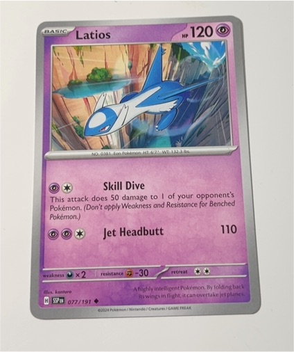 2024 Pokémon SV08: Surging Sparks #077 Latios — front