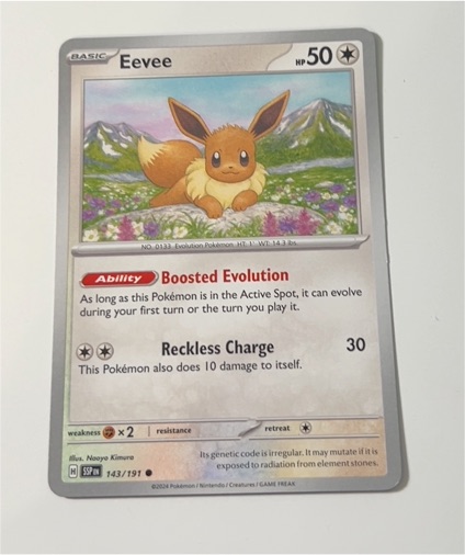 2024 Pokemon SV08 Surging Sparks #143 Eevee — front