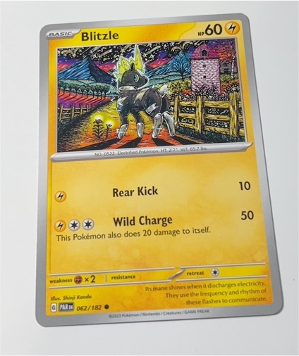 2023 Pokémon SV04: Paradox Rift #062 Blitzle — front