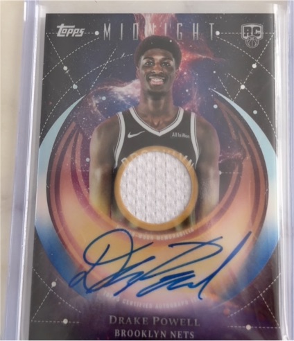 2025-26 Topps Midnight Rookie Jersey Autograph Drake Powell — front