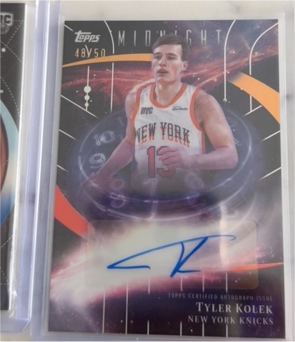 2025-26 Topps Midnight Stroke of Midnight Auto #SM-TK Tyler Kolek — front