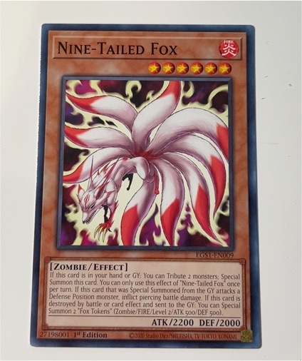 2020 Yu-Gi-Oh! EGS1-EN009 Nine-Tailed Fox — front