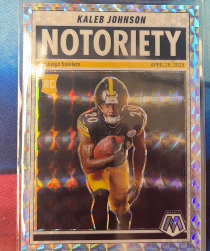 2025 Panini Mosaic #22 Kaleb Johnson Notoriety Mosaic — front