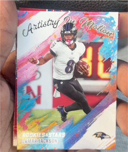 2025 Panini Rookies & Stars #2 Lamar Jackson Artistry in Motion — front