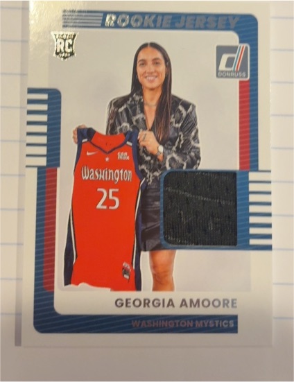 2025 Panini Donruss WNBA #1 Georgia Amoore Rookie Jersey Patch — front