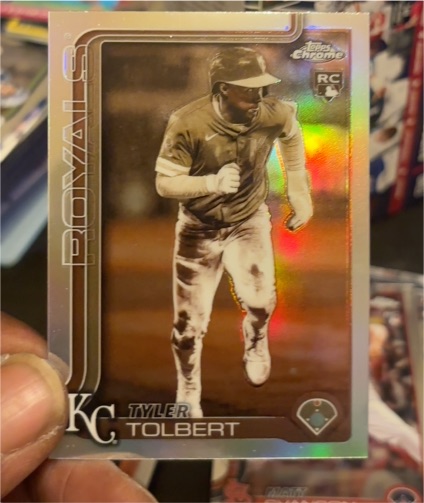 2025 Topps Chrome Update #USC98 Tyler Tolbert Sepia Refractor RC — front