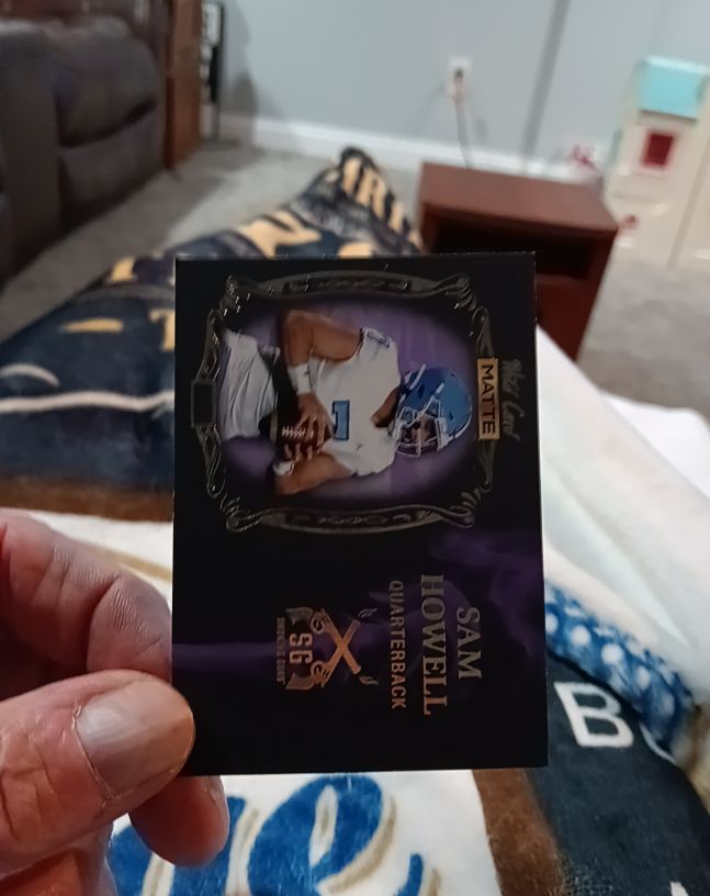 2022 Wild Card Matte #SG-7 Sam Howell Smoking Guns Black/Purple — front