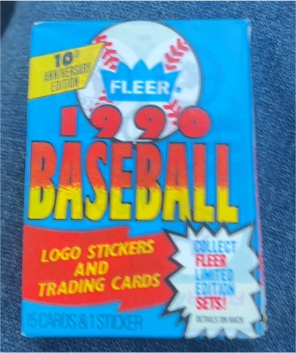 1990 Fleer Baseball 10th Anniversary Edition Wax Pack — front