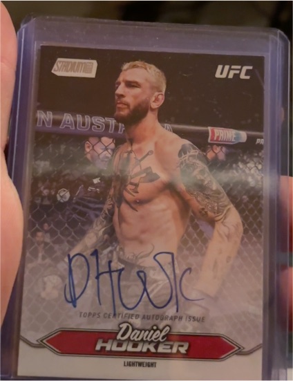 2025 Topps Stadium Club UFC Daniel Hooker BCA-DHR Autograph Insert — front