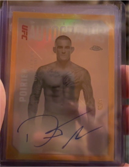 2025 Topps Chrome Octagon Autographs #OLA-DP Dustin Poirier — front