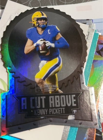 2022 Skybox Metal Universe Champions A Cut Above Kenny Pickett #ACA-12 — front