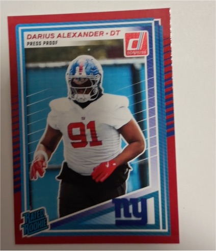 2025 Donruss #379 Darius Alexander Rated Rookie — front