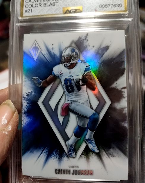 2025 Panini Phoenix #21 Calvin Johnson Color Blast — front