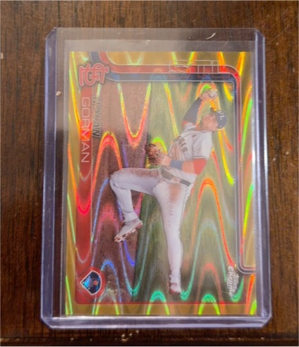 2025 Topps Chrome Jordan Gorman Raywave Refractor — front