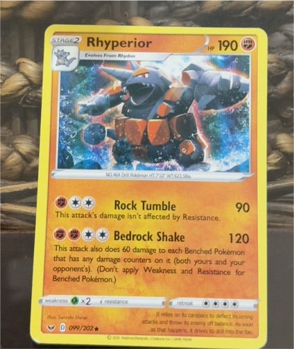 2020 Pokémon Sword & Shield #099 Rhyperior — front