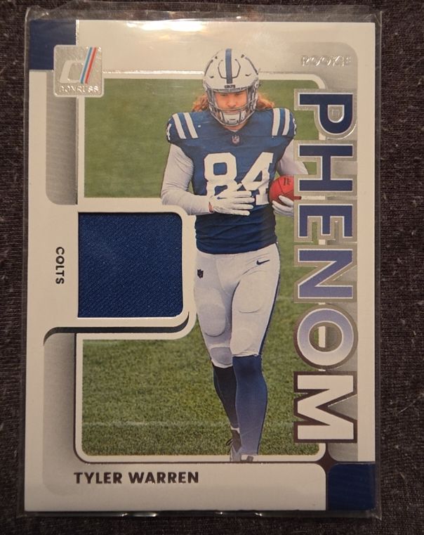 2025 Panini Donruss #RPJ-TWN Tyler Warren Rookie Phenom Jersey — front
