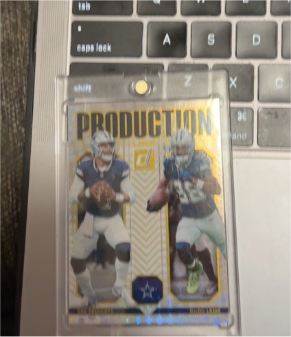 2025 Panini Donruss #3 Dak Prescott & CeeDee Lamb Production Line Dallas Cowboys — front