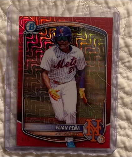2025 Bowman Chrome #BCP-155 Elian Peña — front