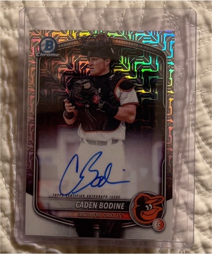 2025 Bowman Chrome #BMA-CB Caden Bodine — front