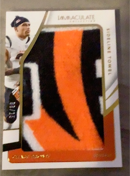 2024 Panini Immaculate Collection #ST-JB Joe Burrow Sideline Towel — front