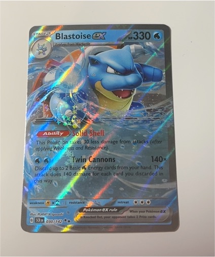2024 Pokémon Stellar Crown #030 Blastoise ex — front