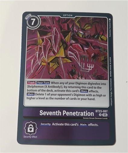 2023 Digimon Card Game BT23-097 Seventh Penetration — front