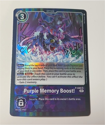 Digimon Card Game 2024 P-040 Purple Memory Boost! — front