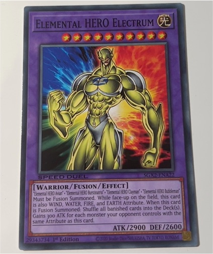 2020 Yu-Gi-Oh! Speed Duel GX #SGX2-ENA22 Elemental HERO Electrum — front