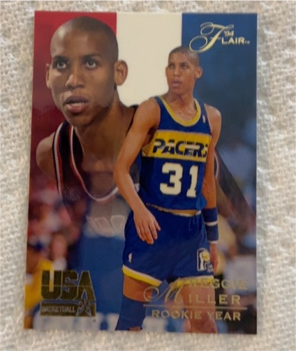 1994 Flair USA #61 Reggie Miller Rookie Year — front