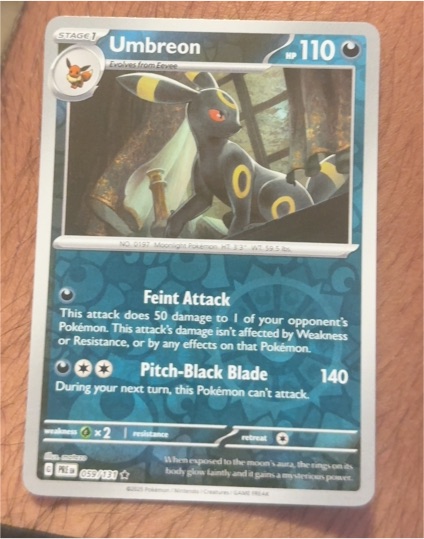 2025 Pokémon SV: Prismatic Evolutions #059 Umbreon — front