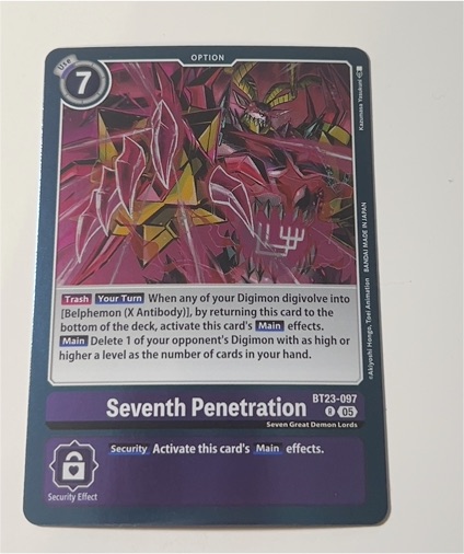 Digimon Card Game 2023 BT23-097 Seventh Penetration — front